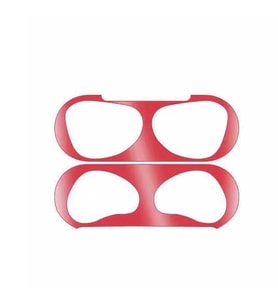 Apple Airpods 3. Nesil Kulaklık İçi Kir Toz Önleyici Sticker (Kırmızı)