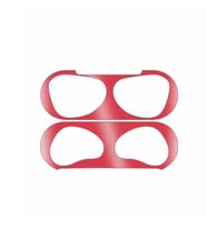 Apple Airpods 3. Nesil Kulaklık İçi Kir Toz Önleyici Sticker (Kırmızı)