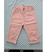 Kidaxi Kız Bebek Dokuma Pantolon 6-36 Ay (Açık Pembe)