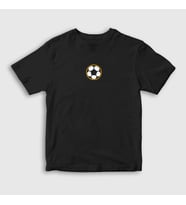 Presmono Unisex Çocuk Beyaz Logo Soccer Ball Futbol Topu T-Shirt 419329tt (Siyah)