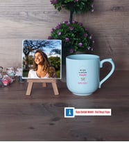 Doğum Günü Hediyesi Fotoğraflı Dekoratif Taş, Kupa Bardak Beyaz Hediye (Model 5)