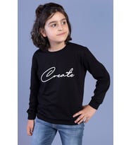 Toontoy Erkek Çocuk Baskılı Sweatshirt (Siyah)