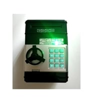 Elektronik Işıklı Sesli Şifreli Kasa Otomatik Kağıt Para Alan Kasa Atm Şifreli Pilli Kumbara (Siyah)