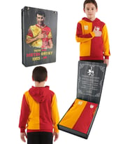 Galatasaray Orijinal Metin Oktay Kapüşonlu Çocuk Sweat Hediyelik Ahşap Kutulu (Sarı Geçişli)