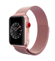 Ally Apple Watch 7-8 45mm 6-5-4 44mm Kayış Kordon Metal Milano Loop 3-2-1 42mm (Şampanya)