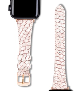 vagaveApple Watch Uyumlu 42 Mm 44 Mm 45 Mm 3 4 5 6 7 Se 8 9 Uyumlu Kadın Deri Kordon Saat Kayışı - Crop (Bej)