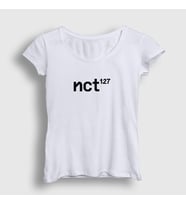 Presmono Kadın Sarı Logo K-Pop Nct 127 T-Shirt 275710tt (Beyaz)