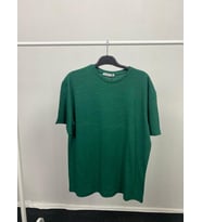 Süperlife Kadın Bisiklet Yaka Standart &Regular Fit Tişort spr21yk30 (Yeşil)