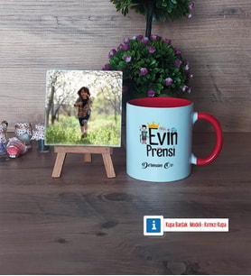 Evin Prensi Fotoğraflı Dekoratif Taş, Kupa Bardak Beyaz Hediye (Model 2)
