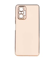 Xiaomi Redmi Note 10 Pro Kılıf Bark Kenarları Altın Renk Kılıf (Rose)