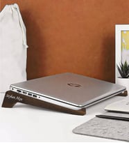 Kendin Tasarla Taşınabilir Ahşap Notebook Laptop Standı (Ceviz)