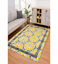Dijital Kaymaz Taban Yıkanabilir Renkli Salon Halısı Mutfak Halısı Yolluk ND-SD-810 (Gold)