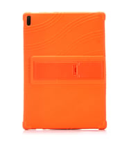 Lenovo Tab E10 TB-X104F Tab 4 10.1 Inch Tablet Standlı Silikon Kılıf (Turuncu)