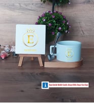 Baş Harf ve İsim Soyisim Dekoratif Taş, Kupa Bardak Kırmızı Hediye (Model 7)
