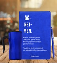 Öğretmenler Gününe Özel Defter Kalem Ve Termos Seti (Model 2)
