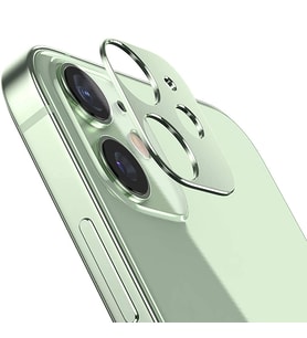 İPhone 12 3D Metal Kamera Koruyucu Metal Lens (Su Yeşili)