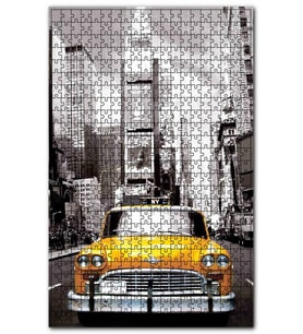 Cakapuzzle New York Taxi Görseli Puzzle Yapboz MDF (Ahşap) (255 Parça)