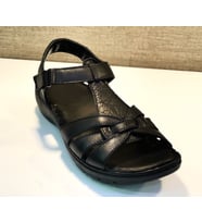 Castle Black 22306 Bayan Deri Comfort Sandalet (Siyah)