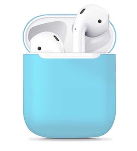 Apple Airpods 1. / 2. Nesil Uyumlu Kılıf Silikon Renkli Yumuşak Case 13 (Mavi)