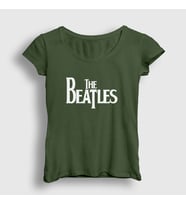 Presmono Kadın Sarı Logo The Beatles T-Shirt 114773tt (Haki)