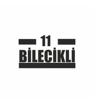 11 Bilecikli Araba Sticker siyah 16x9 CM (Siyah)