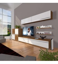 Decoraktiv Eko 6y Mdf Std Tv Ünitesi Tv Sehpası (Beyaz - Kahverengi)