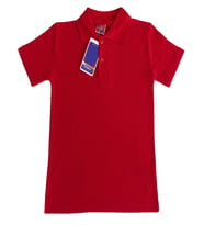 Kız Çocuk Okul Tarz %100 Pamuk T-Shirt - 5-17 Yaş AG001 ANGELOS GIRLS (Kırmızı)