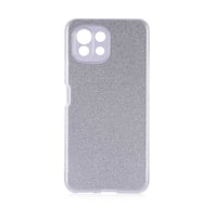 Xiaomi Mi 11 Lite Kılıf Simli Parlak Shining Kapak (Gri)