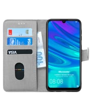 Microsonic Huawei Honor 10 Lite Kılıf Fabric Book Wallet (Gri)