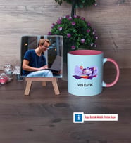 Bilgisayar Mühendisi Fotoğraflı Dekoratif Taş, Kupa Bardak Beyaz Hediye (Model 6)
