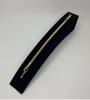 Massina Classics Zirkon Taşlı Baget Su Yolu Kadın Bileklik (4MM) (Altın)