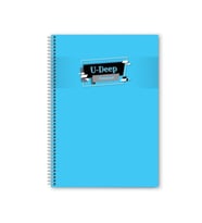 Çizgili 96 Yaprak Spiralli Defter A4 Boy Plastik Kapak (1 Adet ) (Açık Mavi)