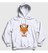 Presmono Unisex Gri For Fox Sake Tilki Kapüşonlu Sweatshirt 401091tt (Beyaz)