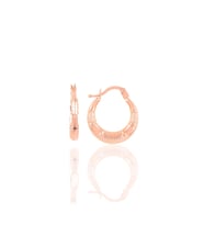 Söğütlü Silver Gümüş  desenli şarnel küpe (Rose)
