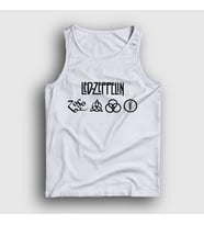 Presmono Unisex Sarı Symbols Led Zeppelin Atlet 96952tt (Beyaz)