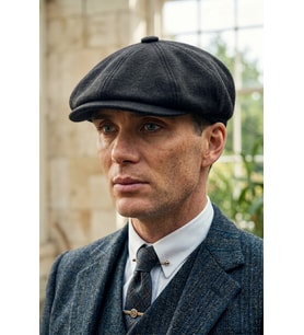 Erkek Kasket Peaky Blinders Driver Kaşmir Şapka Bere Fötr cp224u (Füme)