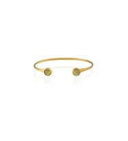 Kadir Jewellery 22 Ayar Altın Kaplama El İşçiliği Zirkon Taşlı Kadın Charm Bileklik (Zeytin Yeşili)