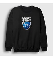 Presmono Unisex Beyaz Logo Oyun Rocket League Sweatshirt 491623tt (Siyah)