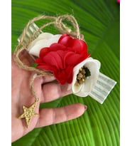 11X5 CM ÇİÇEKLİ TASAARIM YAKA İĞNEİ BROŞ (Kırmızı)