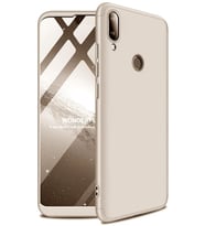 Huawei P Smart 2019 Kılıf Kamera Çıkıntılı 360 Tam Koruma Ays (Gold)