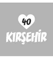Kalpli 40 Kırşehir Araba Sticker siyah 20x15 CM (Beyaz)