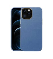 Apple iPhone 13 Pro Kılıf Zore Natura Suni Deri Kılıf (Lacivert)
