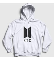 Presmono Unisex Gri Doors Bts Kapüşonlu Sweatshirt 22076tt (Beyaz)