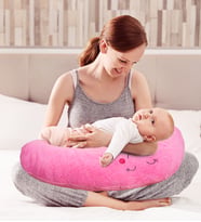 Bebek Emzirme Destek Ve Oturma Minderi Yastığı (Pembe)