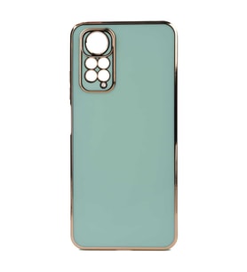 Xiaomi Redmi Note 11 Global Kılıf Kenarları Gold Kamera Korumalı Renkli Pastel Silikon Koyu Yeşil BARK (Açık Yeşil)