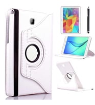 Samsung Galaxy Tab A 10.1 T580 T583 T585 Kılıf 360 Dönebilen Standlı Case (Beyaz)