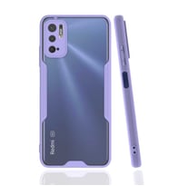 Xiaomi Redmi Note 10 5G Kılıf Parfe Kenarları Pastel Renk Silikon (Mor)
