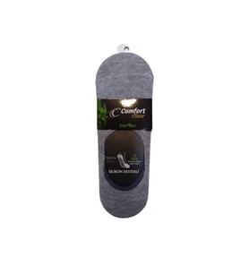 Comfort 6 Çift Dikişsiz Bambu Babet Çorap (Gri)