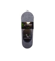 Comfort 6 Çift Dikişsiz Bambu Babet Çorap (Gri)