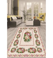 Dijital Kaymaz Taban Yıkanabilir Modern Renkli Salon Halısı Mutfak Halısı Yolluk ND-HT-1069 (Krem)